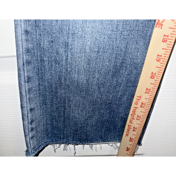 Judy Blue Jeans Sz 9/29 Blue Bootcut Raw Hem Stretch Slimming Comfort - Picture 6 of 9